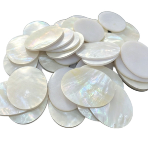 Natural Mother of pearl oval shape bigger pendant white shell for women jewelry DIY beans cutting cabochon fashion things 