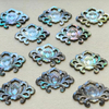 Natural Mother of pearl cabochon for watch design making flower shape small beans women jewelry inlay design rose design thin
