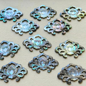 Natural Mother of pearl cabochon for watch design making flower shape small beans women jewelry inlay design rose design thin