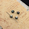 Natural Mother of pearl small star shape cutting for necklace making bombe face cabochon white shell for DIY jewelry using beans