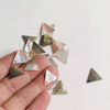Natural Mother of pearl triangle shape design cutting jewelry inlay making earrings women necklace black shell rings design 