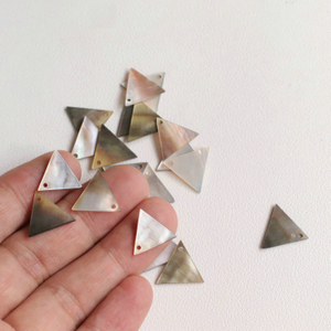 Natural Mother of pearl triangle shape design cutting jewelry inlay making earrings women necklace black shell rings design 