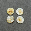 Natural Mother of pearl leopard image cutting for women pendant inlay making tiger image cabochon round beans embossment 
