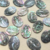 Natural Mother of pearl image design cutting fish shape for pendant making women jewelry embossment design cabochon bigger size 