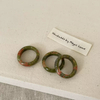 Natural Mother of pearl rings jewelry cutting women necklace design agate green stone lapis colorful jewelry fashion design onxy