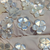 Natural Mother of pearl flower design carving girl jewelry making DIY white shell necklace beans small parts pretty things small cabochon