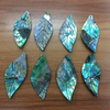 Natural Mother of pearl leaf design women jewelry pendant making abalone shell cutting bigger size colorful shell cabochon 