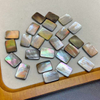 Natural Mother of pearl rectangle shape cutting for bracelet design women jewelry making black shell small beans cabochon 