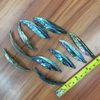 Natural Mother of pearl wings shape cutting for women pendant design making abalone shell long shape embossment cabochon 