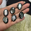 Natural Mother of pearl cabochon cutting for pendant making inlay design black shell oval shape small beans earrings parts 
