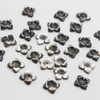 Natural Mother of pearl black flower for earrings making design necklace using parts cabochon carving small beans women jewelry