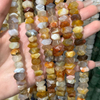 Natural Mother of pearl small beans cutting red agate for women necklace design making fashion design for bracelet making 