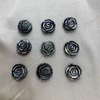 Natural Mother of pearl flower shape cutting black shell double face small beans for women jewelry DIY parts necklace using 