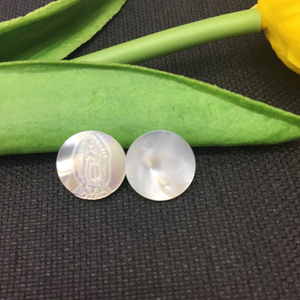 Natural Mother of pearl small guadalupe for jewelry inlay rings design women necklace making round shape cutting cabochon 