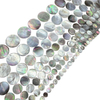 Natural Mother of pearl small beans black color fashion bracelet design for women jewelry making pretty necklace flat face design