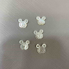 Natural Mother of pearl flower shape cutting animal design for earrings women pendant design making white shell prety image 