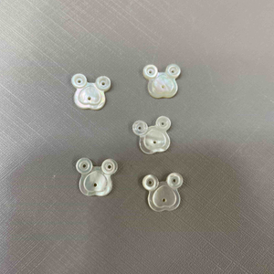 Natural Mother of pearl flower shape cutting animal design for earrings women pendant design making white shell prety image 