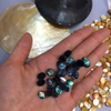 Natural Mother of pearl oval shape cutting abalone shell rings cabochon design for jewelry making inlay women necklace DIY