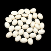 Natural Mother of pearl cabochon blue stone oval shape cutting bombe face for pendant making necklace design small beans 