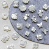 Natural Mother of pearl image cutting oval cabochon embossment for pendant inlay design black shell women necklace making 