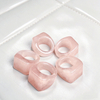 Natural Mother of pearl rings big size for women rose red stone fashion design jewelry for man opal stone small beans colorful