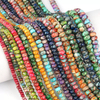 Natural Mother of pearl disc shape jewelry beads for women chain design making colorful ball bracelet small size stone DIY fashion 