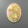 Natural Mother of pearl image cutting pendant black shell icons women jewelry oval shape inlay making embossment design 