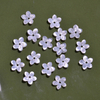 Natural Mother of pearl necklace little flower carving for earring design making white shell cabochon design women jewelry necklace 