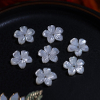 Natural Mother of pearl flower cutting white shell earrings design making for jewelry women design handmade bracelet beads