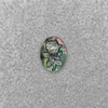 Natural Mother of pearl flower image cutting oval shape pendant embossment face for jewelry inlay making jesus design beads