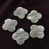 Natural Mother of pearl clover cabochon shape earring design inlay making women jewelry necklace bombe carving rings women 