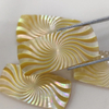 Natural Mother of pearl cabochon carving square shape for jewelry inlay design pendant making face cutting yellow shell cabochon