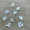 Natural Mother of pearl clover shape face cutting rings cabochon making women jewelry inlay design earring parts flower cutting