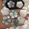 Natural Mother of pearl flower cutting earring design making big flower pendant using for bracelet women jewelry necklace making 