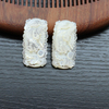 Natural Mother of pearl pendant cabochon white shell icons design for jewelry making embossment animal carving handmade 