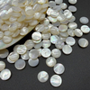 Natural Mother of pearl cabochon cutting rings design making round beads jewelry parts for earring necklace using white shell