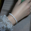 Natural Mother of pearl bracelet design for women jewelry making white shell beads oval shape cutting round design long necklace 