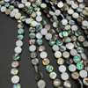 Natural Mother of pearl necklace abalone shell round shape chain for women design making beads parts DIY bracelet using 