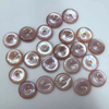 Natural Mother of pearl circle shape design round cabochon small beads necklace for jewelry making pendant design black shell
