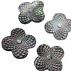 Natural Mother of pearl jewelry inlay design making flower black shell cabochon cutting face carving for pendant for earring design