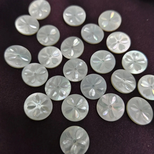 Natural Mother of pearl round shape cutting cabochon embossment design icons pendant jewelry inlay making face carving 