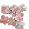 Natural Mother of pearl pink color flower cutting earring design face cutting cabochon pendant inlay making for necklace DIY