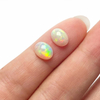 Natural Mother of pearl oval shape cabochon cutting for earrings design making opal stone small beans necklace parts using inlay 