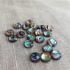 Natural Mother of pearl small cabochon design cutting earrings design jewelry making face cutting round beans abalone shell 