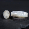 Natural Mother of pearl small beans for man jewelry making bigger pendant oval shape face cutting white shell cabochon image design 