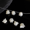 Natural Mother of pearl flower shape cutting bombe design for bracelet making girl jewelry DIY small things chain making parts fashion