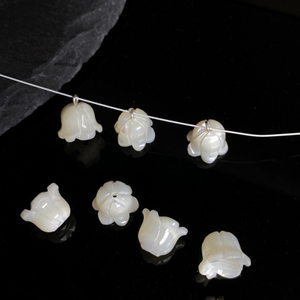 Natural Mother of pearl flower shape cutting bombe design for bracelet making girl jewelry DIY small things chain making parts fashion