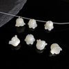 Natural Mother of pearl flower shape cutting bombe design for bracelet making girl jewelry DIY small things chain making parts fashion
