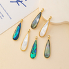 Natural Mother of pearl drop shape design carving long size for earrings making women jewelry DIY thin drop abalone shell colorful