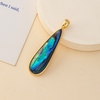 Natural Mother of pearl drop shape design carving long size for earrings making women jewelry DIY thin drop abalone shell colorful